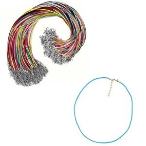 🔴 5 for $10 ONE Sky Blue Hemp Rope Necklace for Jewelry Making
